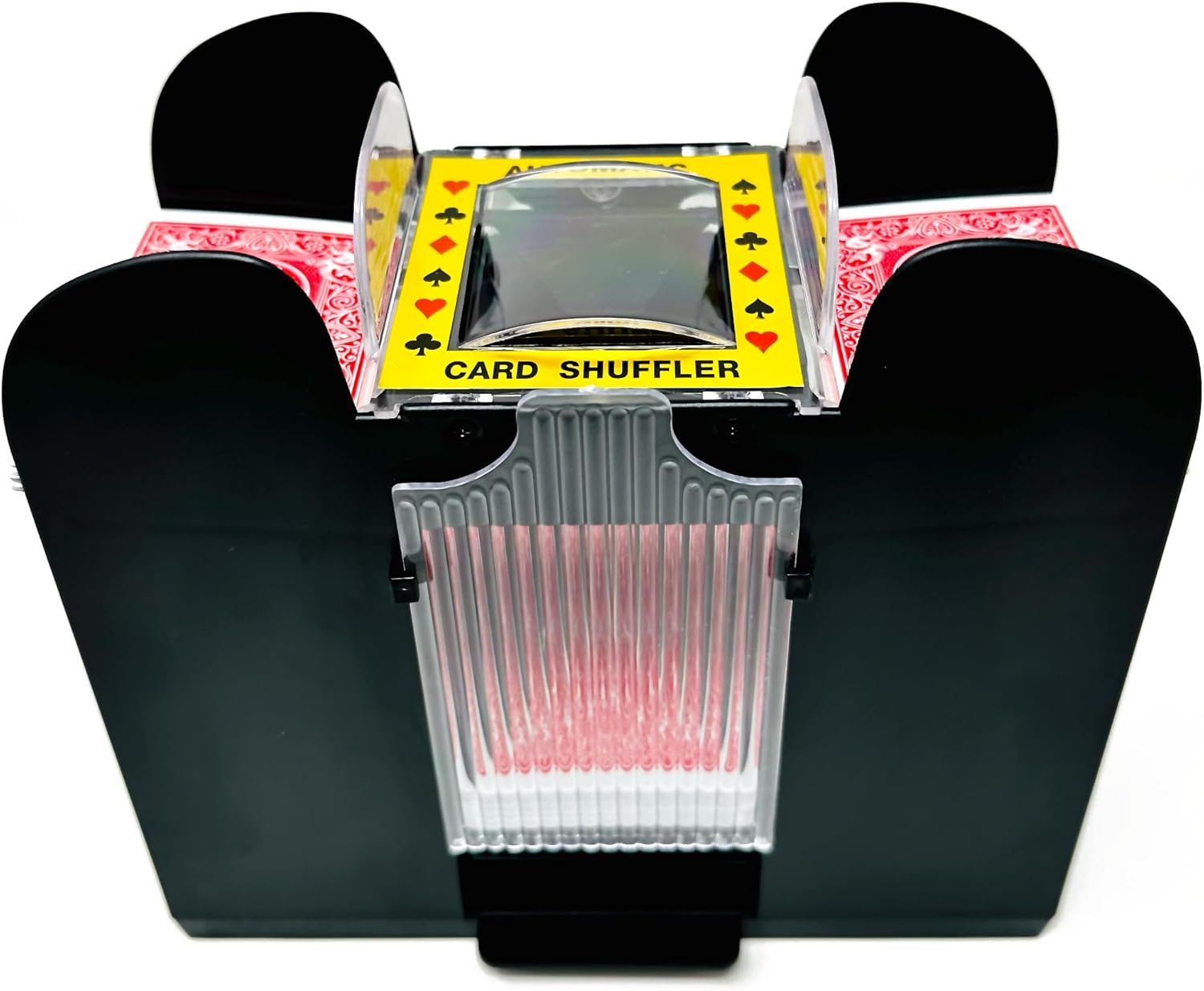 Brybelly Automatic Card Shuffler 6 Deck - Battery Operated Card Shuffler for Standard-Size Cards - Single Button Operate