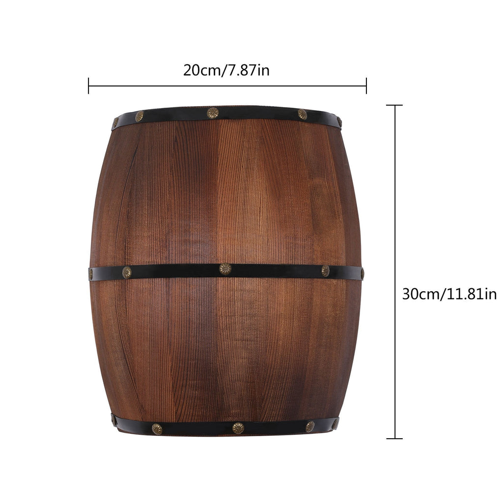 Wood Wine Barrel Wall Lamp Wall Light Fixture Sconce Lighting Home Decoration