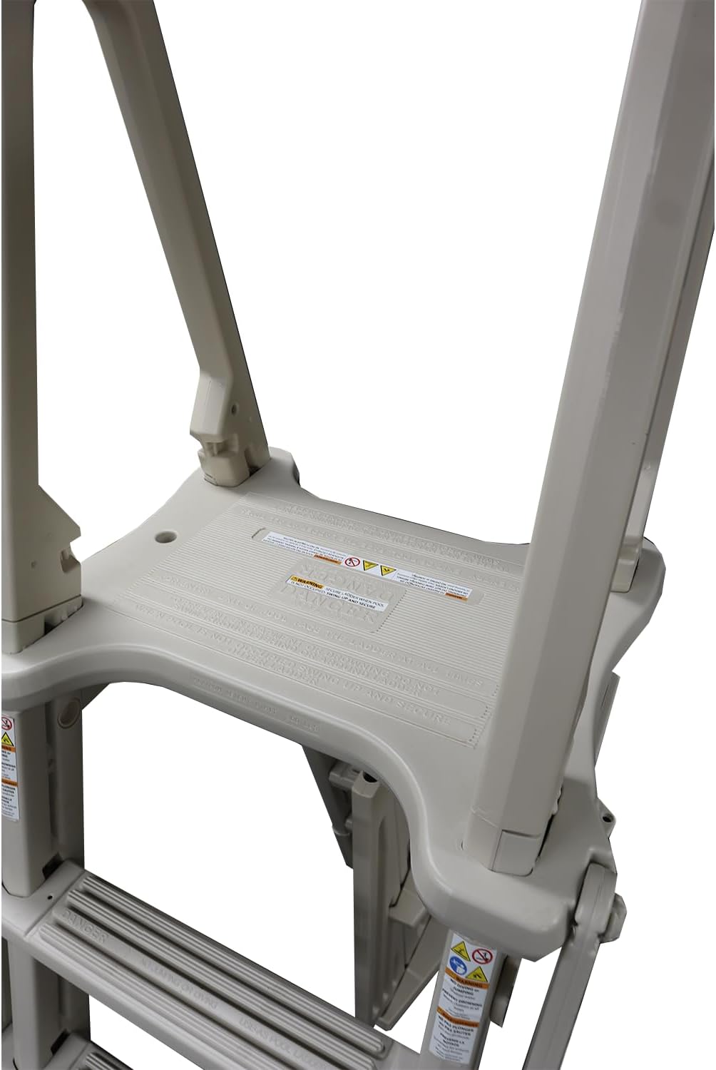Confer Plastics 7100X Evolution 48" to 54" Adjustable A Frame Above Ground Swimming Pool Entry Ladder with Flip Up and Locking Section for Safety