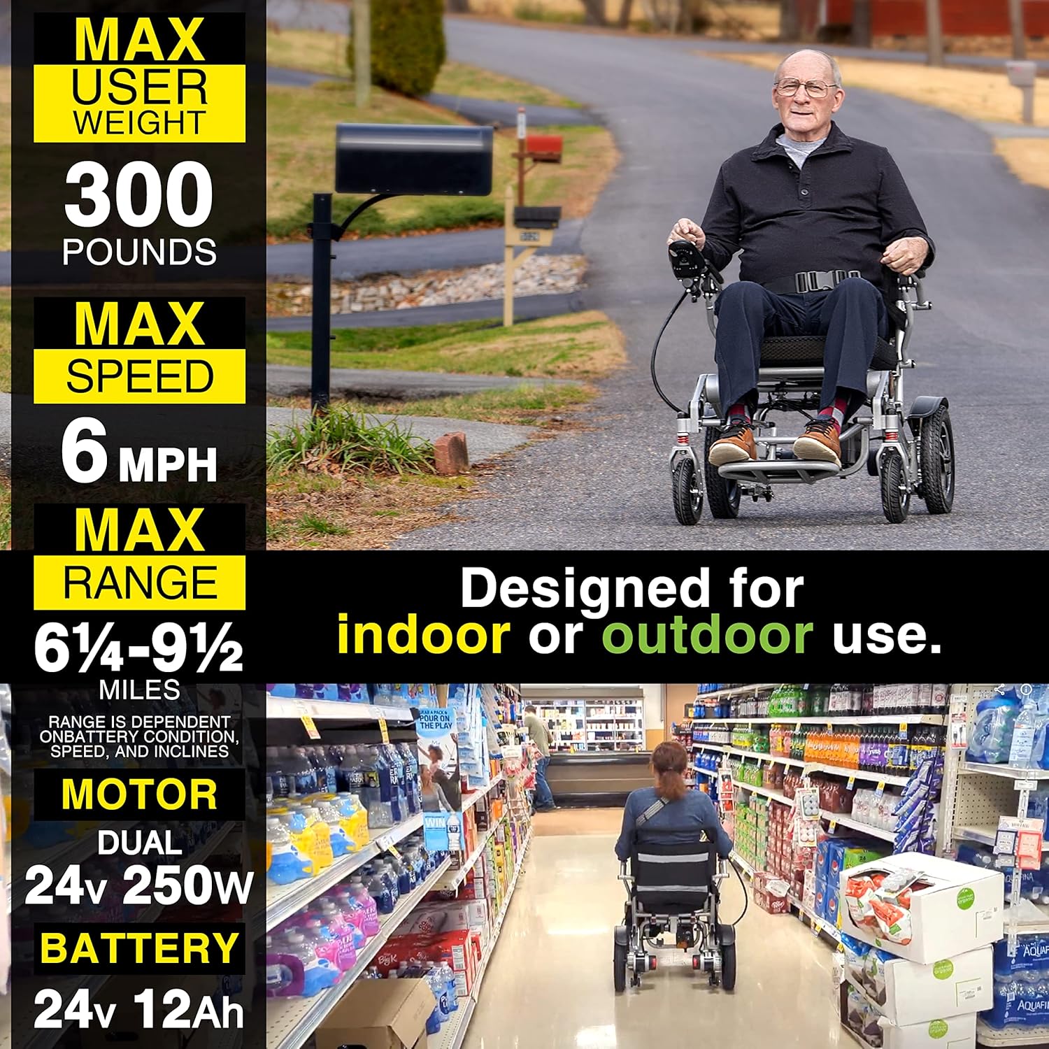 Gray Electric Wheelchair. Powerful Electric Wheelchair for Seniors