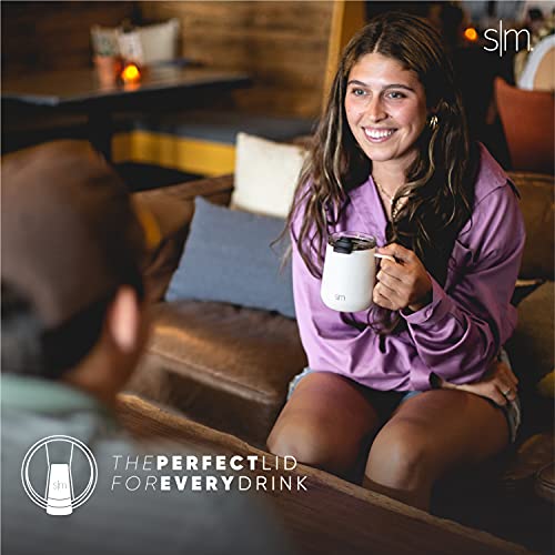 Simple Modern Travel Coffee Mug with Lid and Handle | Reusable Insulated Stainless Steel Coffee Tumbler Tea Cup | Gifts for Women Men Him Her | Voyager Collection | 12oz | Ocean Water