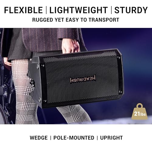 HeadRush FRFR112 MKII - 2500W Electric and Bass Guitar Amp, 12" Full-Range Flat-Response Bluetooth Speaker for Multi-FX and Amp Modeling Processors