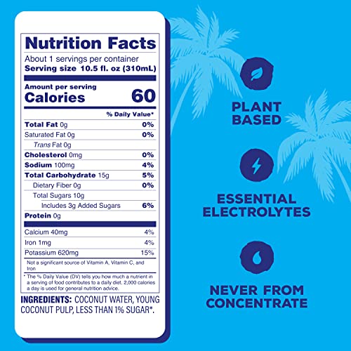 C2O Original Coconut Water, 10.5 FL OZ (24 Pack)