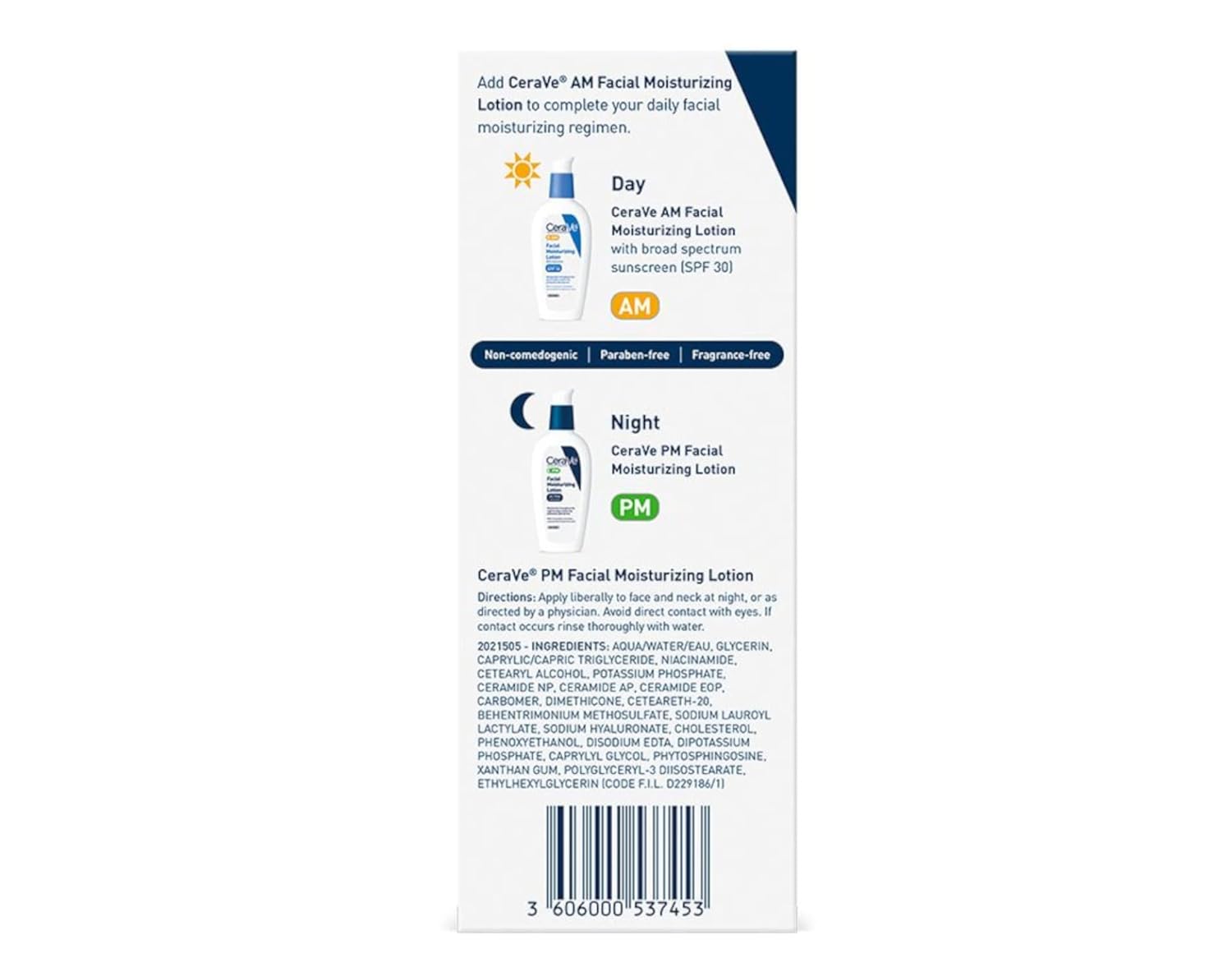 Cerave Facial Moisturizing Lotion PM 3 Oz (2 Pack)