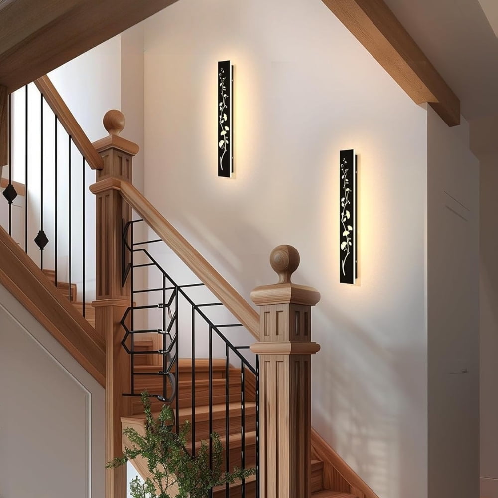 1 Pack 11.8inch-Black waterproof outdoor wall light, modern outdoor LED long wall light waterproof wall light, porch light, outdoor 3000K wall light, suitable for villas, courtyards, gardens, garages
