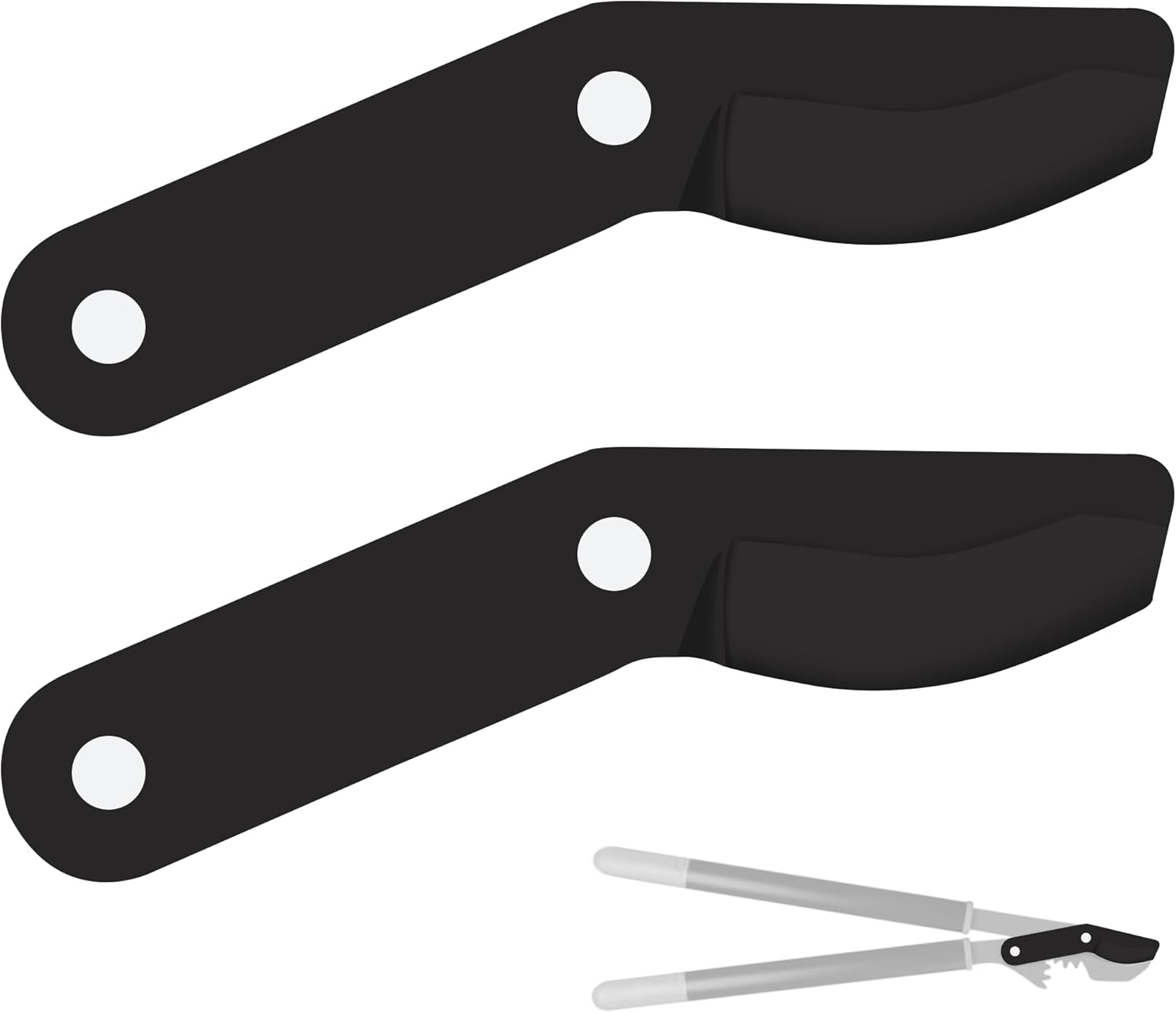 (2-Pack) Steel Replacement Blade for Fiskars Loppers - Compatible with PowerGear Bypass Lopper25" & 31" and 27" PowerGear 2 Bypass Loppers - Loppers Large Blade for Fiskars Garden Tools - Black