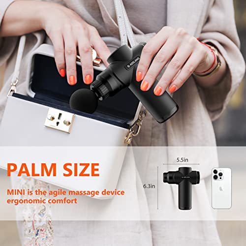AERLANG Mini Massage Gun-Pink，Muscle Deep Tissue Massager Gun, Handheld Percussion Massager, Portable Quiet Massage Gun with Carry Case for Home Office Gym Birthday Gifts for Women Men Gifts for Dad