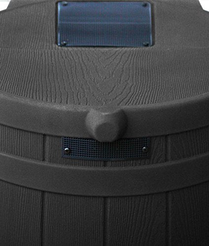 Rain Wizard 50 Gallon Rain Barrel with Diverter Kit - Black
