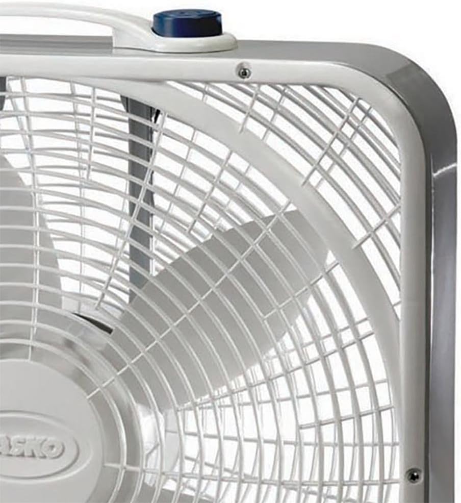 Lasko, White 3733 Box Fan, 3-Speed, Inch, 20"