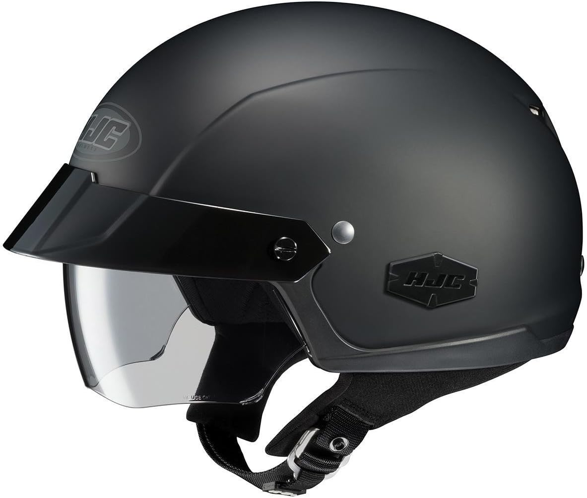 HJC Unisex Adult is-Cruiser Solid Black Half Helmet 0824-0105-03