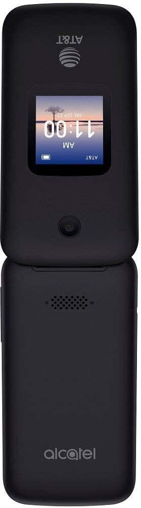 Alcatel SMARTFLIP 4052R | 4G LTE | 4GB Flip-Phone | Bluetooth, WiFi, Big Buttons | Carrier locked to AT&T. Phone is not unlocked - Volcano Black