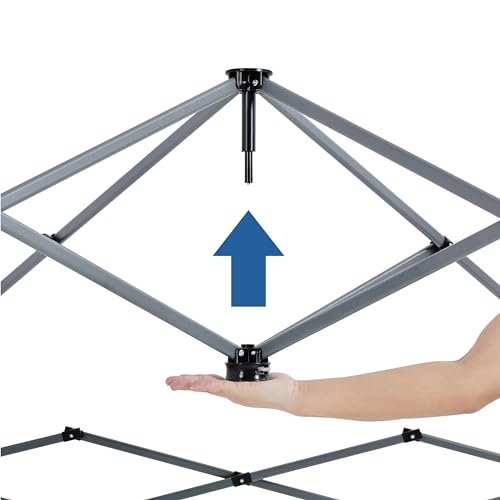Topeakmart 10 x 10ft Pop-Up Canopy Tent, Portable Instant Shelter Tent with Sun Shade Wall, Outdoor Canopy with Bonus Backpack Bag for Family Trip, BBQ, Camping, 4 Sandbags, Easy Assemby Black