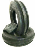 Two 750-16 Heavy Duty Tractor W/tubes 3 Rib Tires F2 7.50-16 Tri Rib 7.50 16