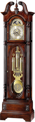 Howard Miller Stewart Floor Clock 610-948 – Windsor Cherry Grandfather Vertical Home Decor with Cable-Drive Triple-Chime Concerto Movement