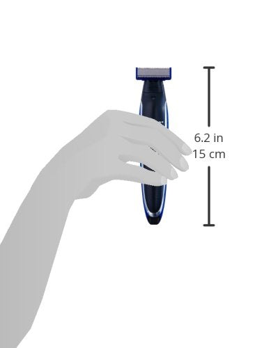 Micro Touch SOLO Men's Rechargeable Full Body Hair Trimmer, Shaver and Groomer, Blue