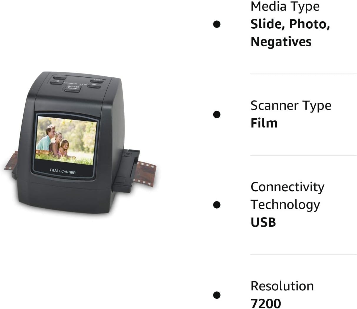 DIGITNOW 22MP All-in-1 Film & Slide Scanner, Converts 35mm 135 110 126 and Super 8 Films/Slides/Negatives to Digital JPG Photos, Built-in 128MB Memory, 2.4 LCD Screen