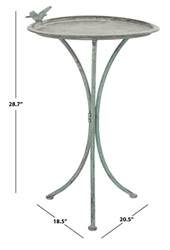 Safavieh PAT5025A Outdoor Collection Kensi Pearl White 29-inch Bird Bath