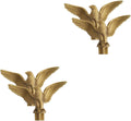 8 Pcs Eagle Flagpole Head Flag Pole Eagle Finial Topper Crafts Flag Topper Outdoor Accessories Metal Decor Metal Trim Top Hat Flag Pole Ornament The Gold Plastic Diagonal Insertion