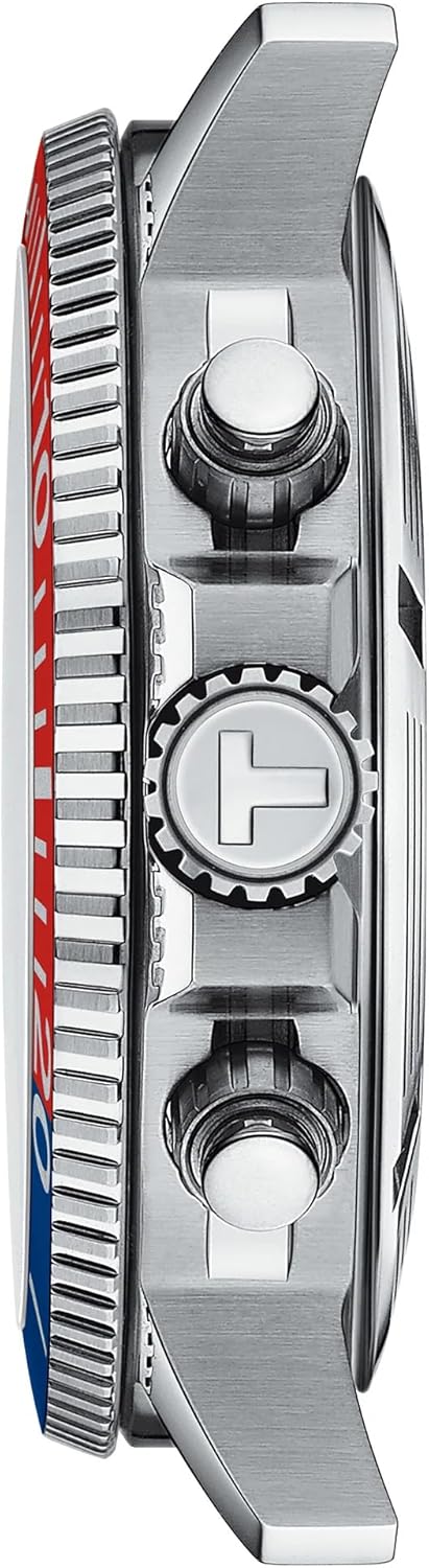 Tissot Mens Seastar 1000 Quartz Chronograph 316L Stainless Steel case Swiss Quartz Watch, Grey, Stainless Steel, 22 (T1204171104103)