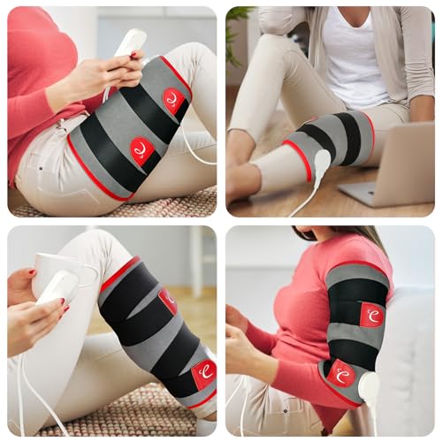 Comfytemp Leg Heating Pad for Pain Relief, FSA HSA Eligible Wearable Heating Pad for Legs and Calf, Birthday Gifts for Women/Men, Electric Heat Wrap for Shin Splint/Knee/Arm/Elbow/Wrist/Thigh (S/M)