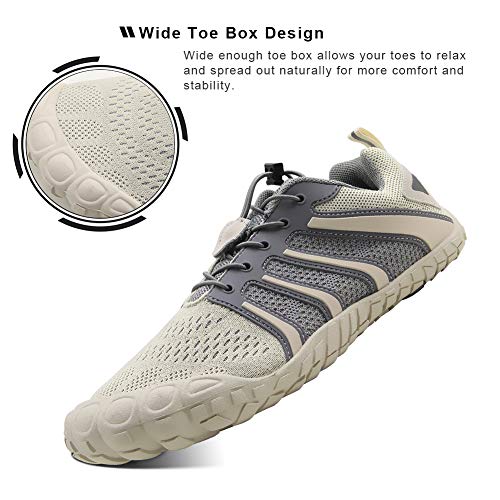 Oranginer Men's Barefoot Shoes - Big Toe Box - Minimalist Cross Training Shoes for Men