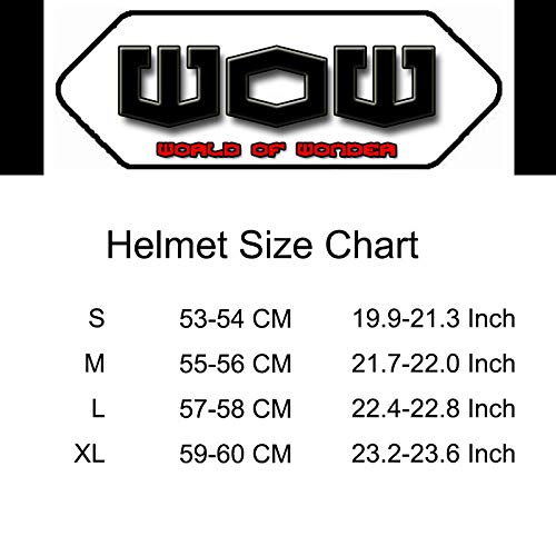 WOW Motorcycle Street Bike Full Face Helmet