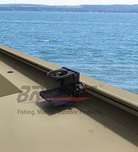 Brocraft Folding Cup Holder for Tracker Boat Versatrack System /90 Degree Lund Sport Track-Black