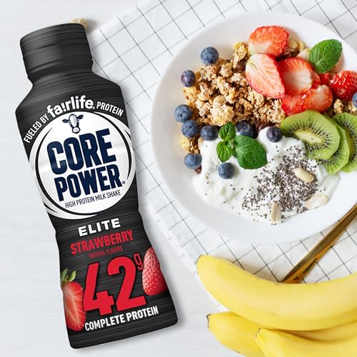 Core Power Elite Failrlife Chocolate High Protein Shakes (42 Grams) 14 Oz. 6 pack in The Award Box Packaging