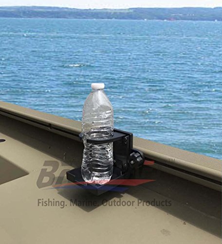 Brocraft Folding Cup Holder for Tracker Boat Versatrack System /90 Degree Lund Sport Track-Black