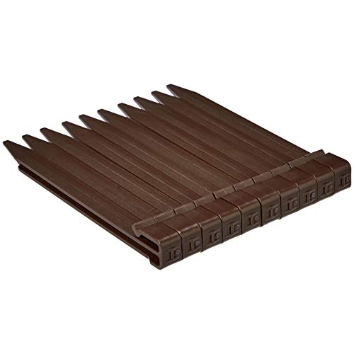 Amazon Basics Landscape Edging Coil, 10 Stakes, 5 inch x 40FT, Brown