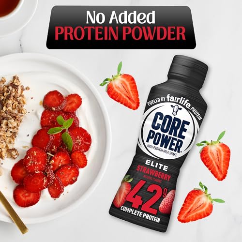 Core Power Elite Failrlife Chocolate High Protein Shakes (42 Grams) 14 Oz. 6 pack in The Award Box Packaging