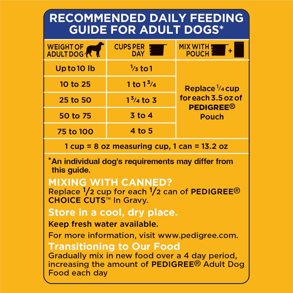 Pedigree Complete Nutrition Adult Dry Dog Food Roasted Chicken, Rice & Vegetable Flavor Dog Kibble, 44 lb. Bonus Bag