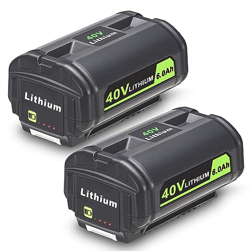 2 Packs 18V Battery Replacement for RYOBI 18V Battery PBP005 P197 P189 P108 P191 P190 P102 P103 P104 P105 P107 P122 Compatible for Ryobi 18V Tools, 6.0Ah
