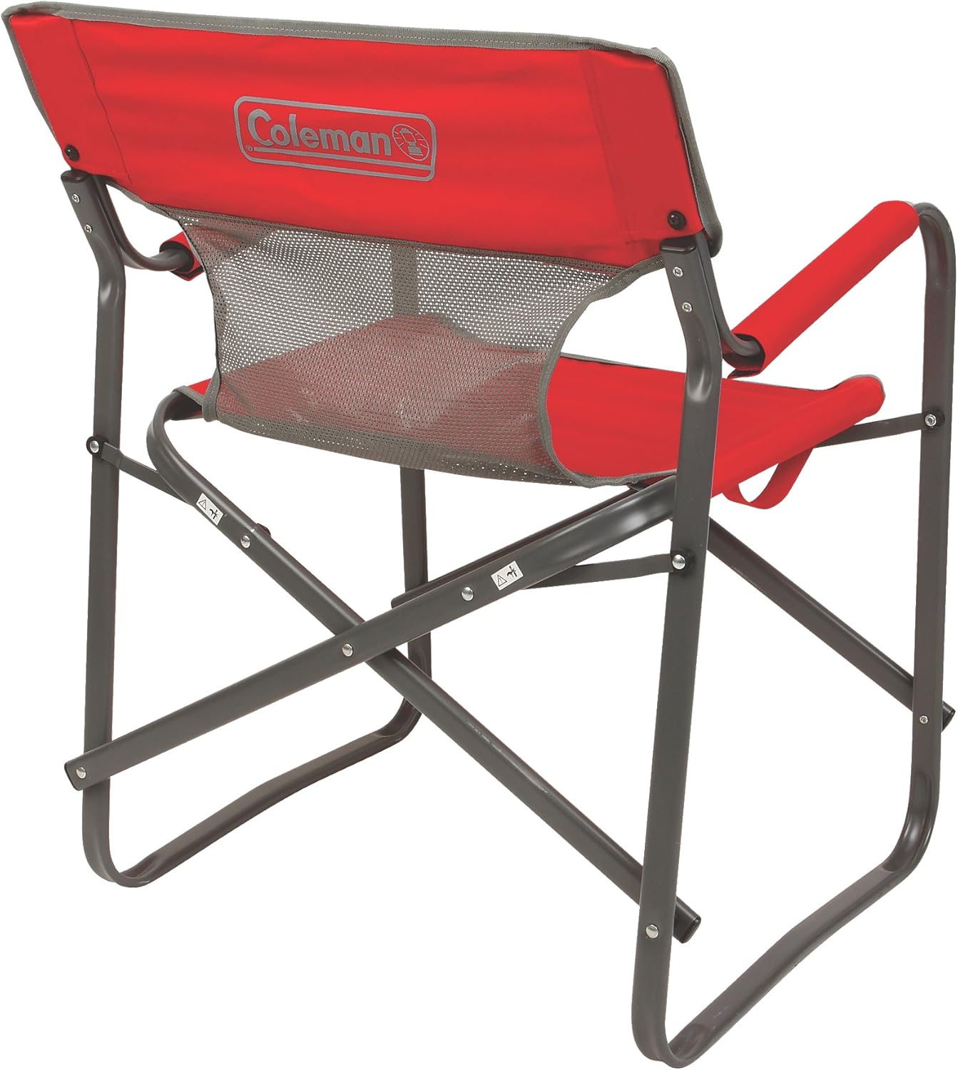 Coleman Outpost Breeze Steel Deck Chair, Portable Folding Chair with Padded Arm Outdoor Compact Folding Table, Sturdy Aluminum Camping Table with Snap-Together Design, Seats 4