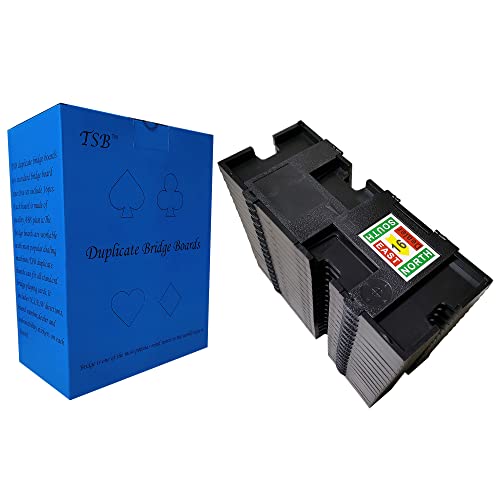 TSB Duplicate Boards for Bridge Game Set of 16 PCS - Duplicate Bridge Boards for Dealing Machine - Home Bridge Cards Game Kit - Duplicate Boards for Bridge Cards