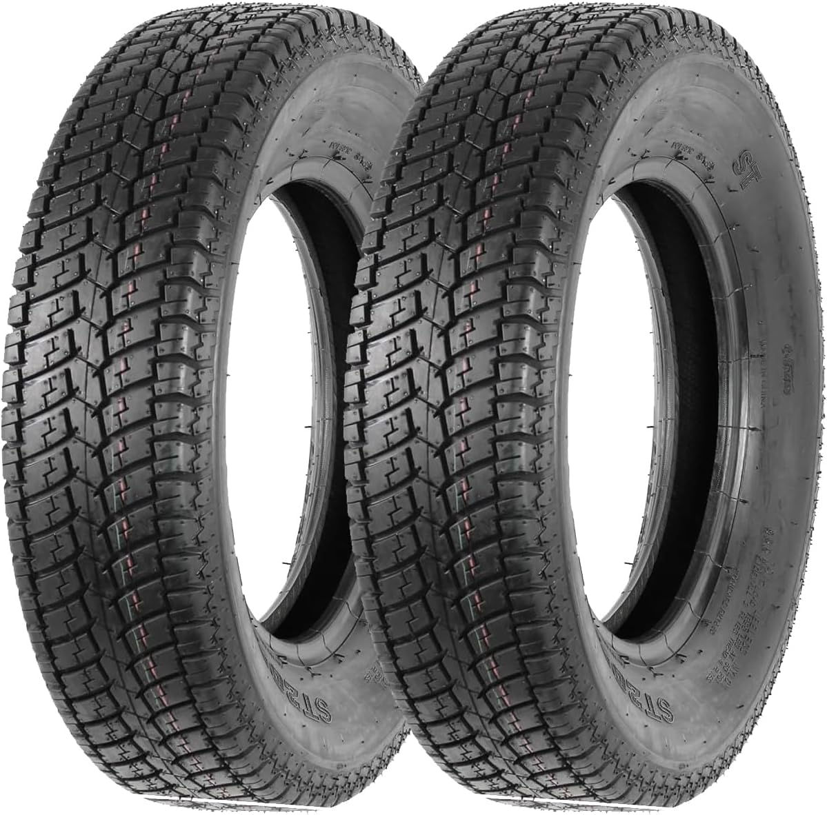 Trailer Tires ST175/80D13, 6PR Load Range C, 13in Fuel-Saving Design, 175 80 13, Set of 2