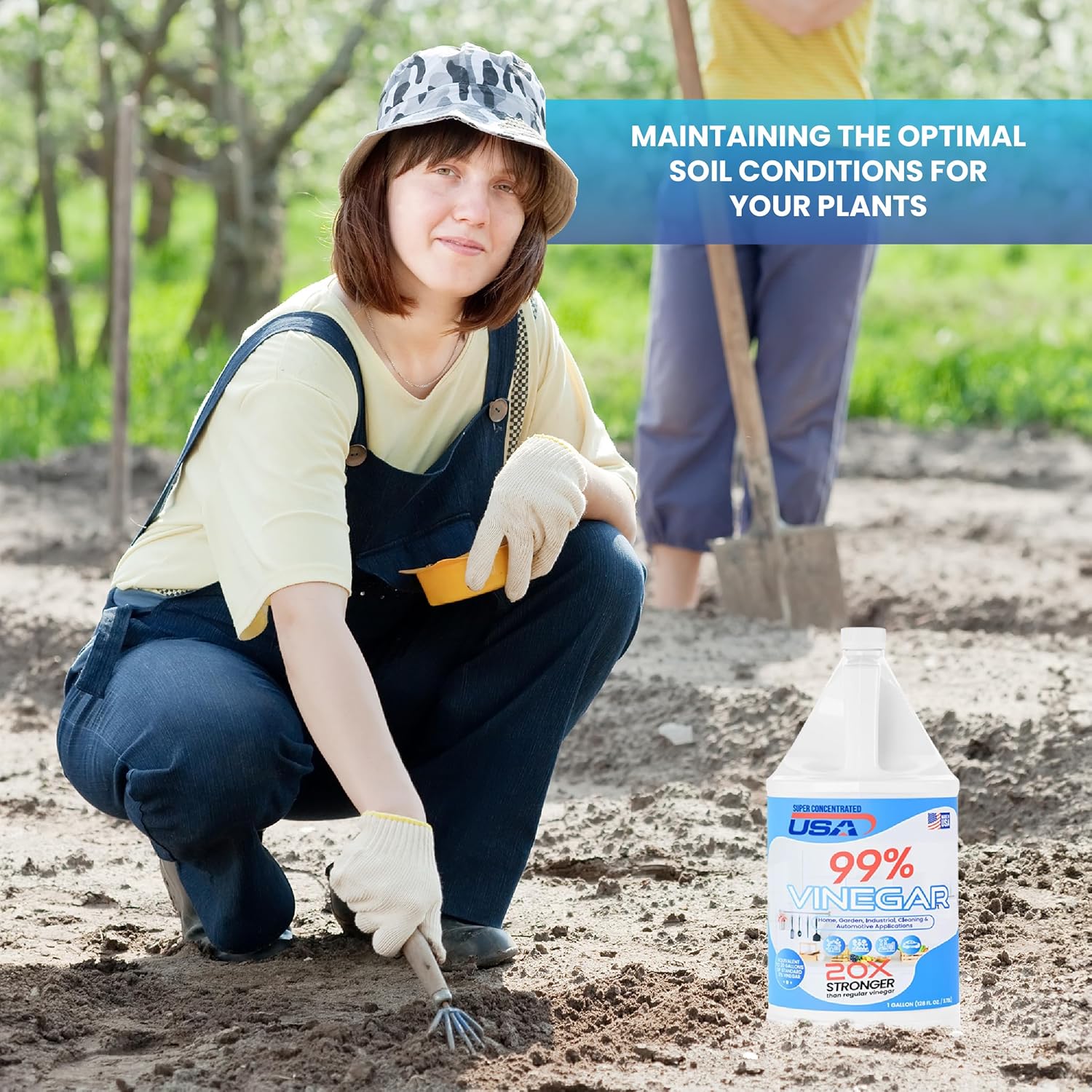 99% Pure Vinegar - Dilutes to 20 Gallons - 20x Power Industrial Cleaning Vinegar - 1 Gallon Concentrated Cleaner (99% Concentrated)