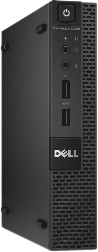 Dell Optiplex 3020 Micro Desktop Computer Ultra Small Tiny PC (Intel Quad Core i5-4590T, 4GB Ram, 128GB SSD, WIFI, HDMI) Windows 10 Pro (Renewed)