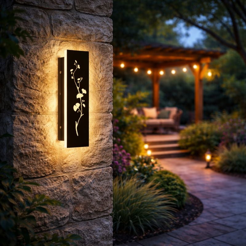 1 Pack 11.8inch-Black waterproof outdoor wall light, modern outdoor LED long wall light waterproof wall light, porch light, outdoor 3000K wall light, suitable for villas, courtyards, gardens, garages