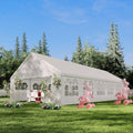 20'x40' Party Tent Outdoor Heavy Duty Gazebo Wedding Tent White Canopy Carport Event Shelters with Removable Sidewall Windows for Patio Outdoor Garden Events