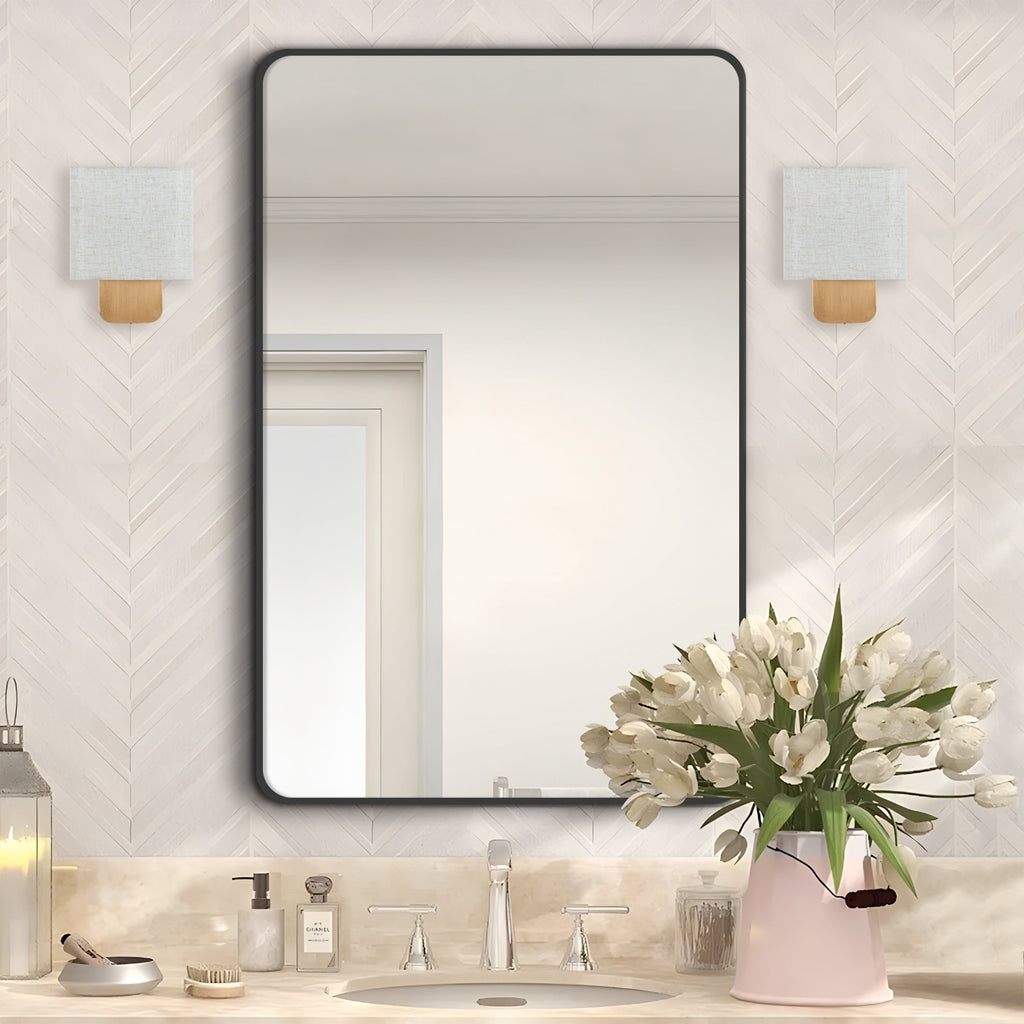 Modern Aleena Sconce with Linen Shade, Bedroom Wall Light Sconces, Modern Bathroom Sconces