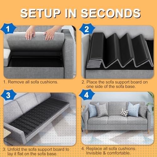 Heavy Duty Couch Cushion Support for Sagging Seat 20.5''x81'', Thicken Solid Wood Sofa Under Cushions Boards,Perfectly Fix and Protect Seat, Extend Sofa Life
