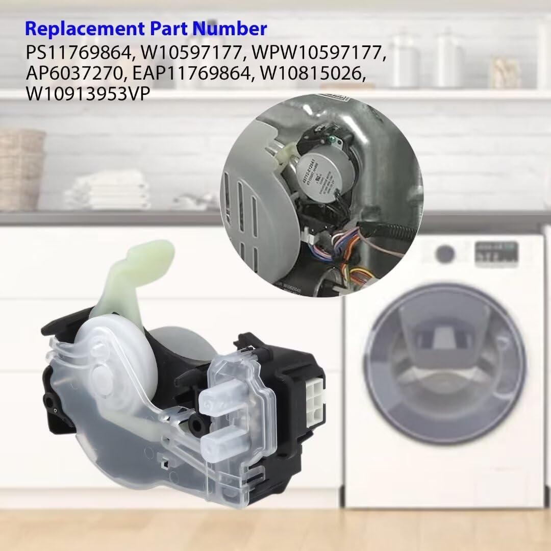 W10913953 Washer Actuator Replacement for Kenmore Maytag Whirlpool Replaces 50SM21-1-221B ITW4771EW0 MVWC416FW0 WTW4915EW1 11022242511 11022352511 11022532512