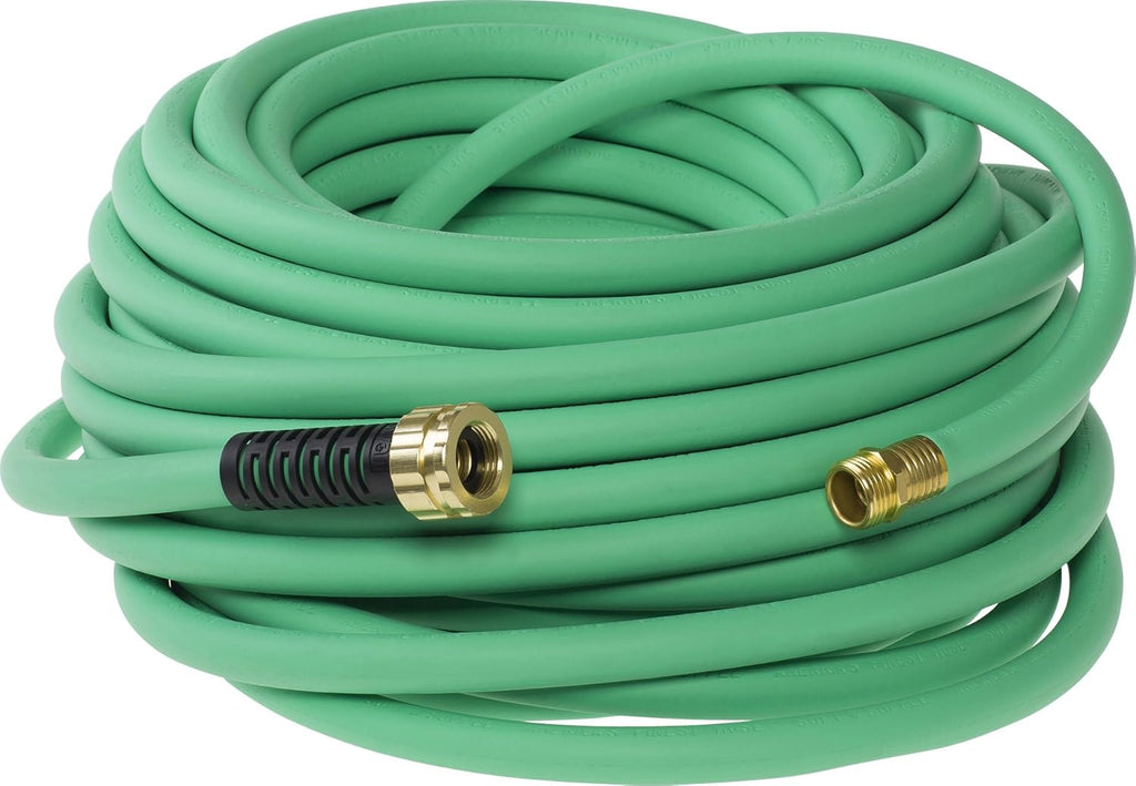 Swan Products SNSS58050 Soft & Supple Easy Coil Water Hose with Crush Proof Couplings 50' x 5/8", Green