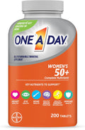 One A Day Women’s 50+ Multivitamins Tablet, Multivitamin for Women with Vitamin A, C, D, E and Zinc for Immune Health Support*, Calcium & more, 200 Count