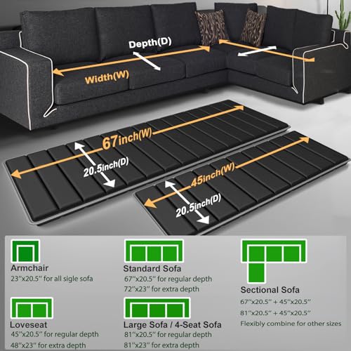 Heavy Duty Couch Cushion Support for Sagging Seat 20.5''x81'', Thicken Solid Wood Sofa Under Cushions Boards,Perfectly Fix and Protect Seat, Extend Sofa Life