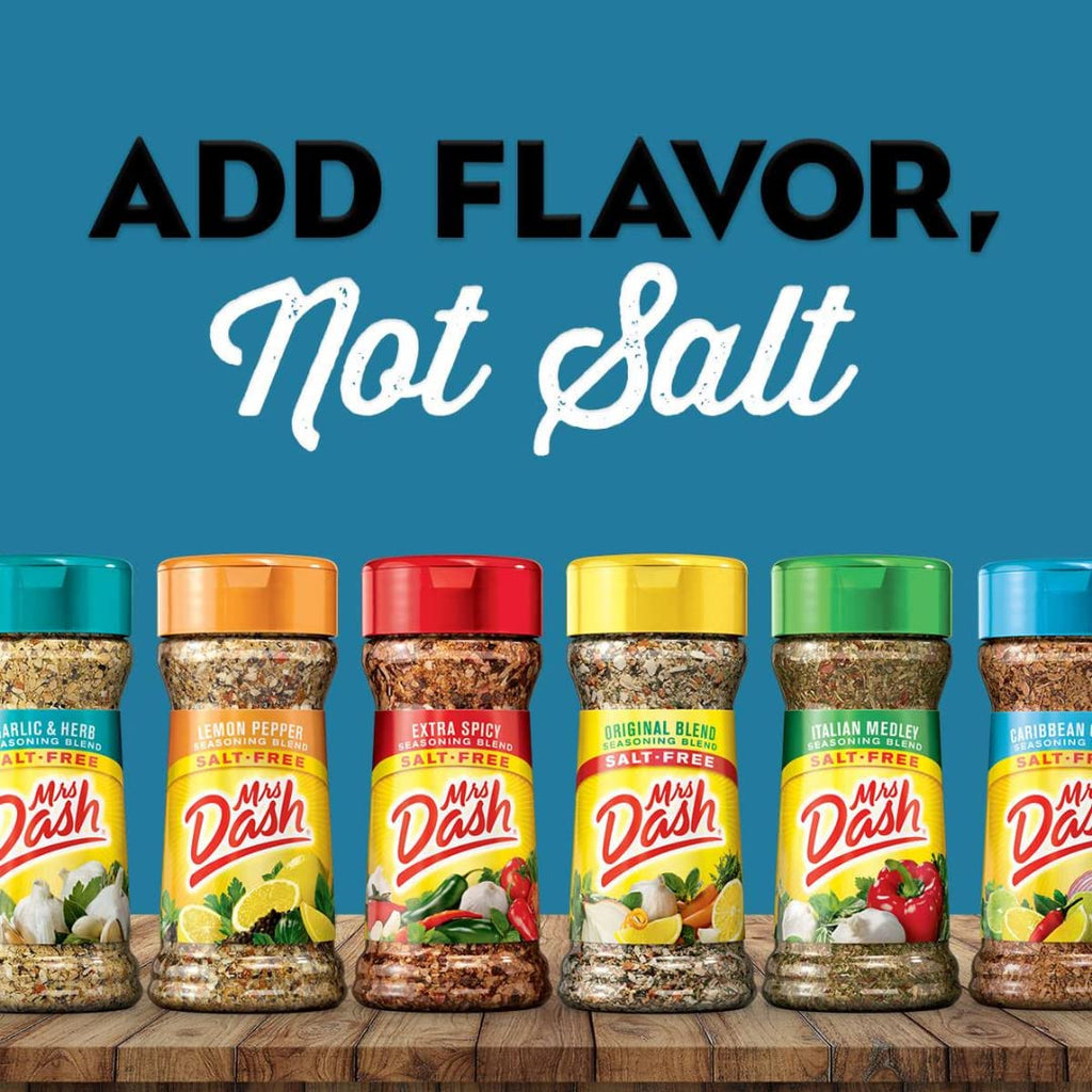 Mrs. Dash Salt Free Seasoning Blends Variety Bundle Pack - 12 Flavor Variety With June Street Market Blank Recipe Card