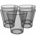 Wire Mesh Round Waste Basket, 9 inch Wide Trash Can Wire Basket, Lightweight Mesh Trash Can Open Top Wastebasket Recycling Bins Desk Office School Garbage Cans Home Office Essential (1PC-Black)