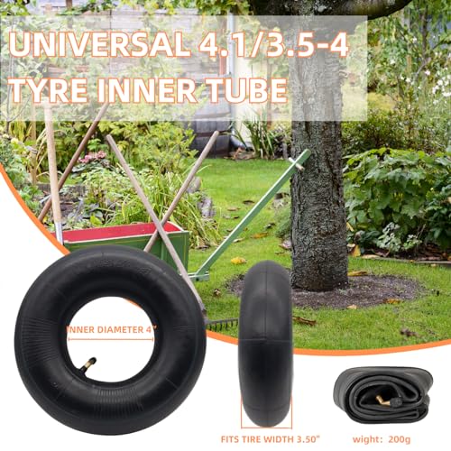 2 Pack 4.80/4.00-8 Heavy Duty Replacement Tire Tube 4.80-8 Tire Inner Tubes For Wheelbarrow wheel barrow Garden Carts Lawn Mowers Tillers Unicycles Agricultural Tiller and More