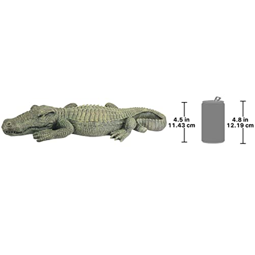 Design Toscano JE111535 Swamp Beast Lawn Alligator Crocodile Outdoor Garden Statue, Large, 37 Inches Long, Handcast Polyresin, Reptile Green Finish